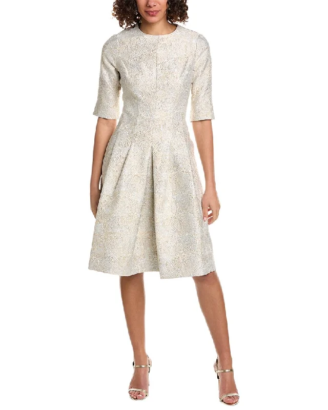 Teri Jon by Rickie Freeman Jacquard Cocktail Dress