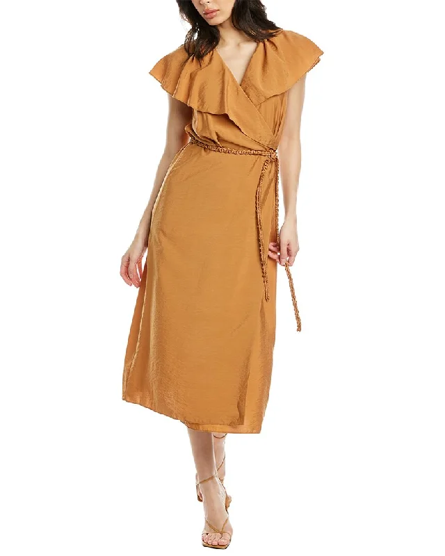 Vince Braided Belt Wrap Dress