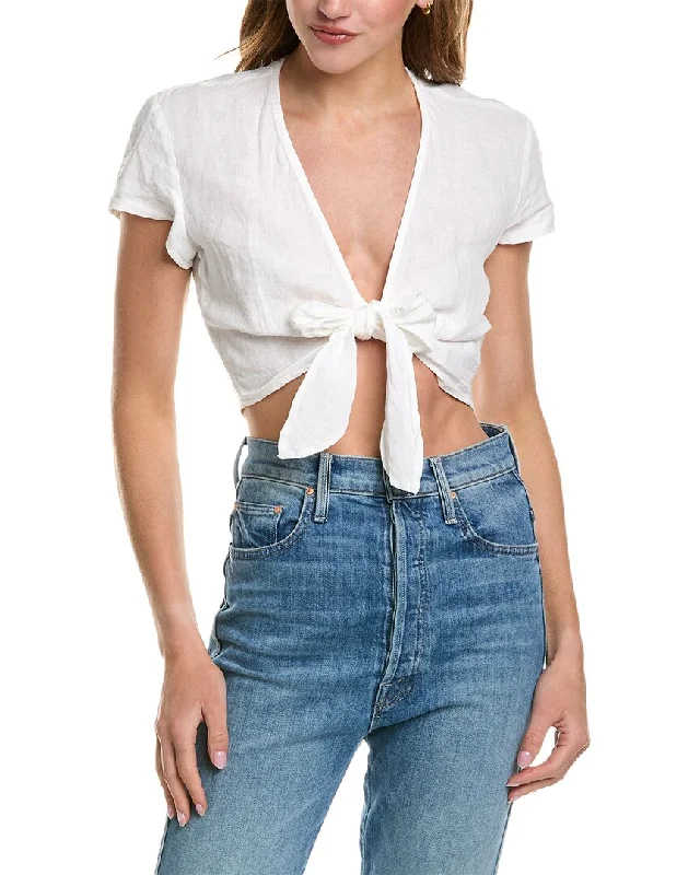 Bella Dahl Tie-Front Linen Blouse