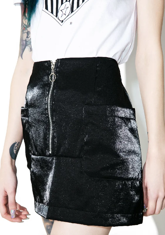 Black Noise Mini Skirt