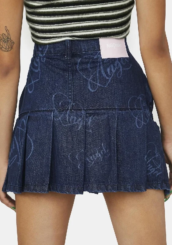 Denim Tennis Skirt