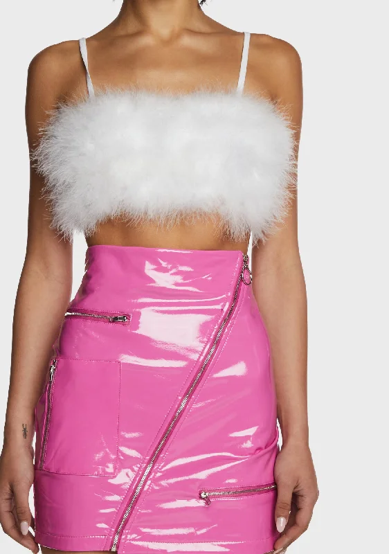 Digital Underground Vinyl Skirt  - Pink