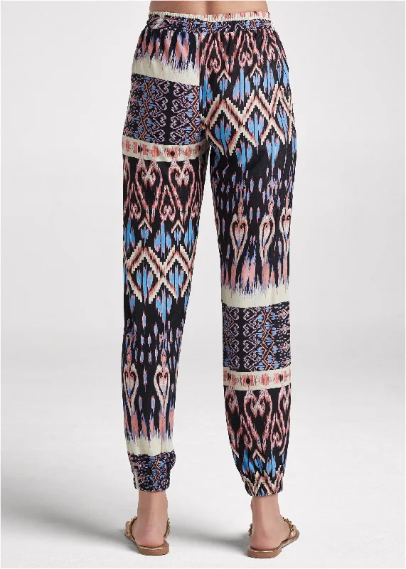 Printed casual pant - Black Multi