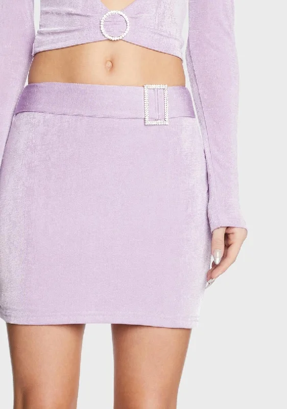 Jewel Trim Mini Skirt