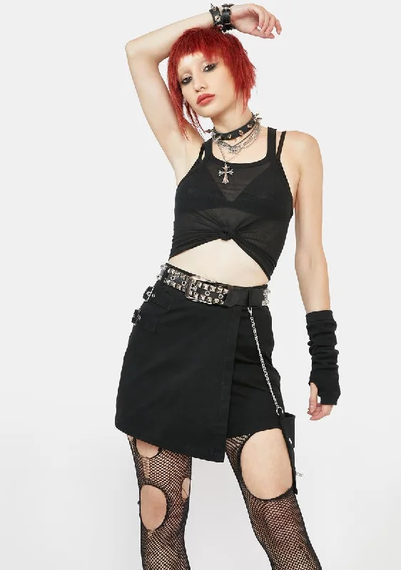 Punk Morpho Drill Skort