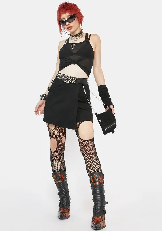 Punk Morpho Drill Skort