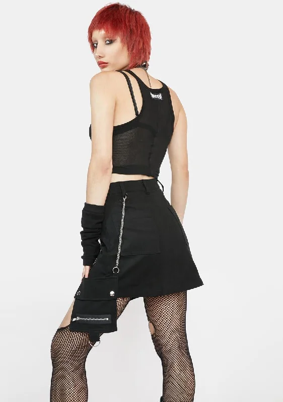 Punk Morpho Drill Skort