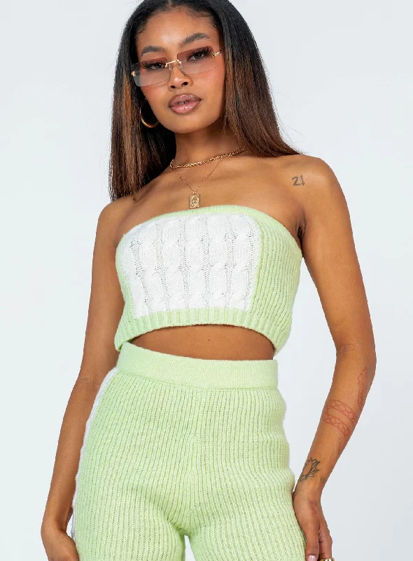 Artesia Strapless Top Green