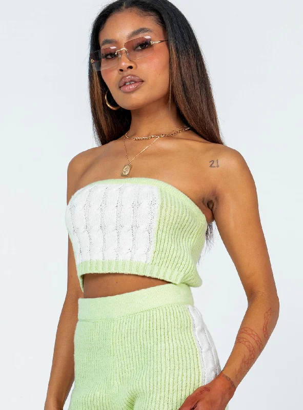 Artesia Strapless Top Green