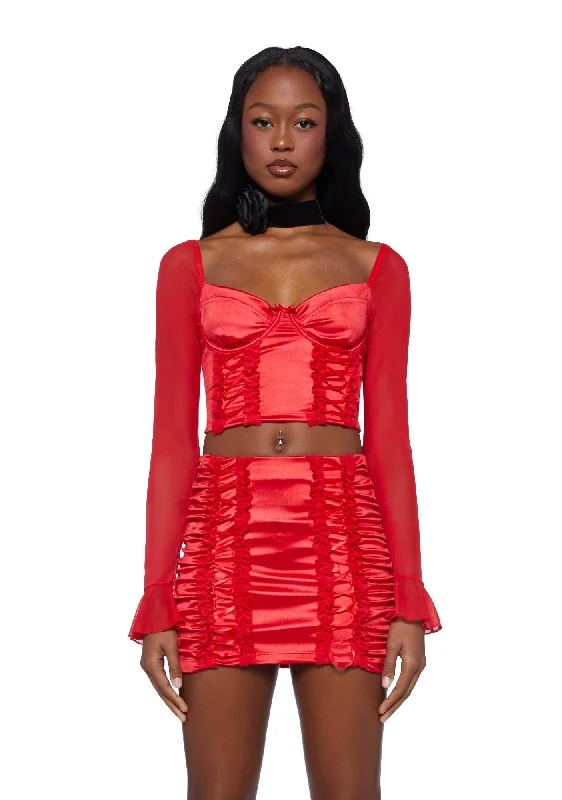 Charm And Cherish Mesh Corset Top