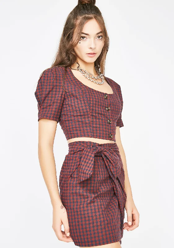 Run The World Plaid Skirt