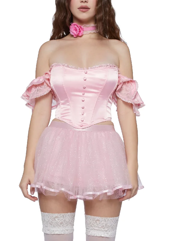 Sweet Talker Corset Top - Pink