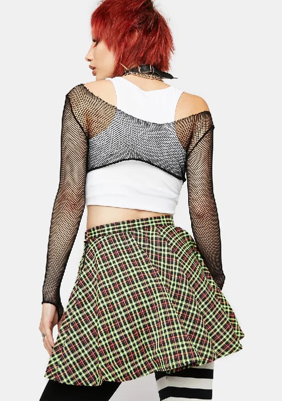 Time To Panic Plaid Mini Skirt