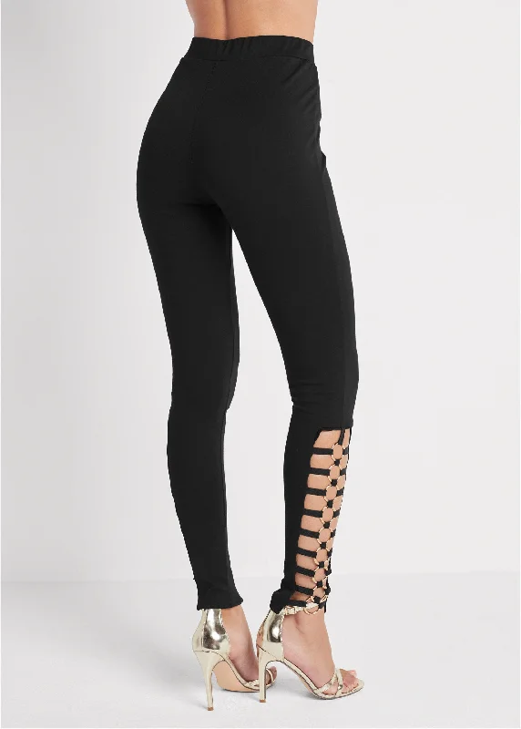 Ring detail leggings - Black