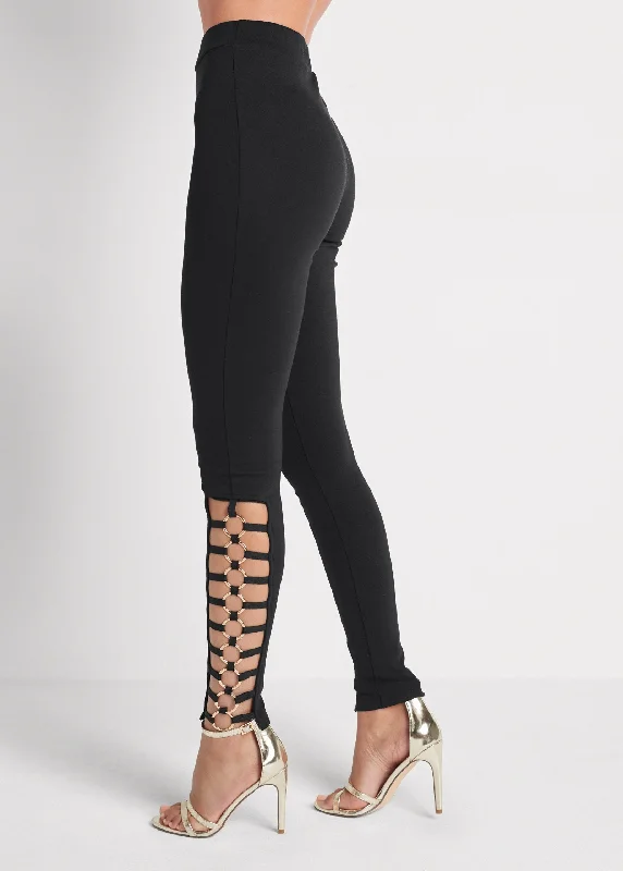 Ring detail leggings - Black