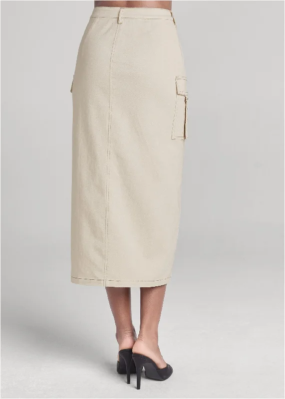 Utility cargo skirt - Natural