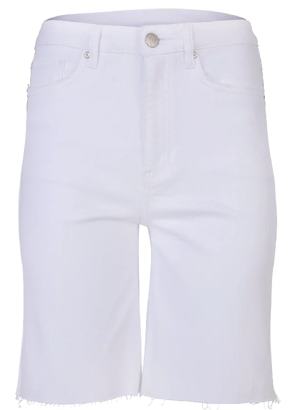 Brooke denim Bermuda shorts - White