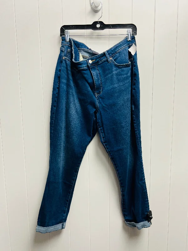 Blue Denim Jeans Cropped Not Your Daughters Jeans, Size 18