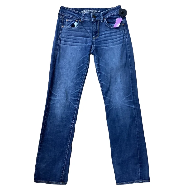 Blue Denim Jeans Straight American Eagle, Size 4