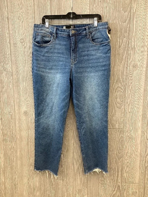 Blue Denim Jeans Straight Kut, Size 16