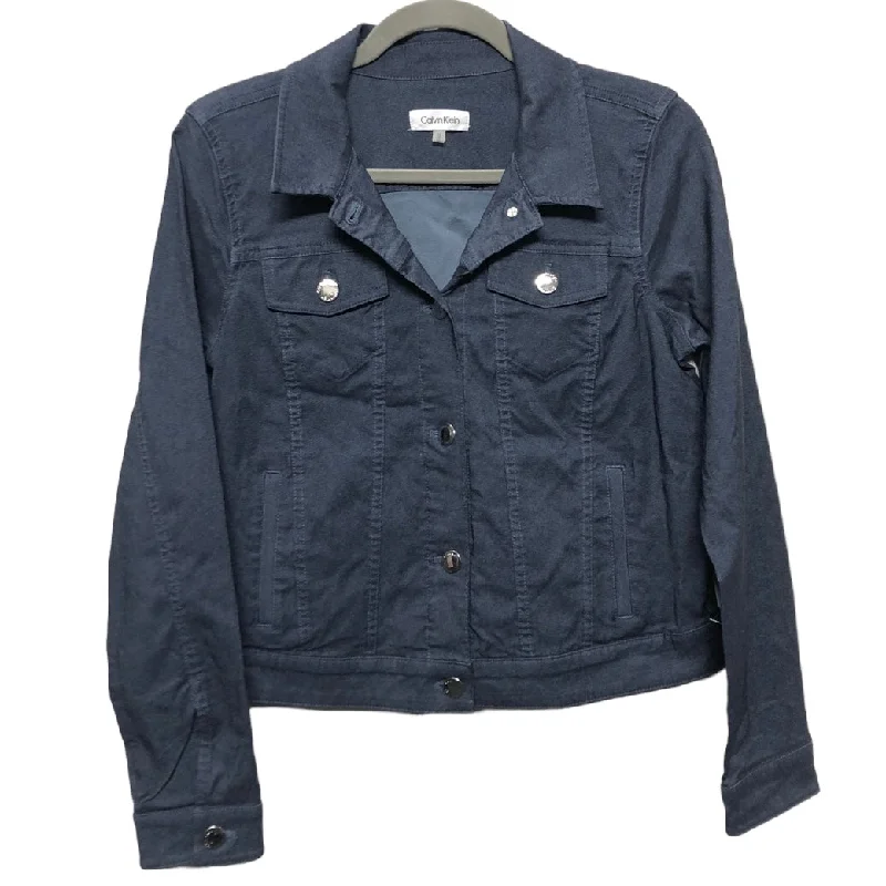 Jacket Denim By Calvin Klein In Blue, Size: M