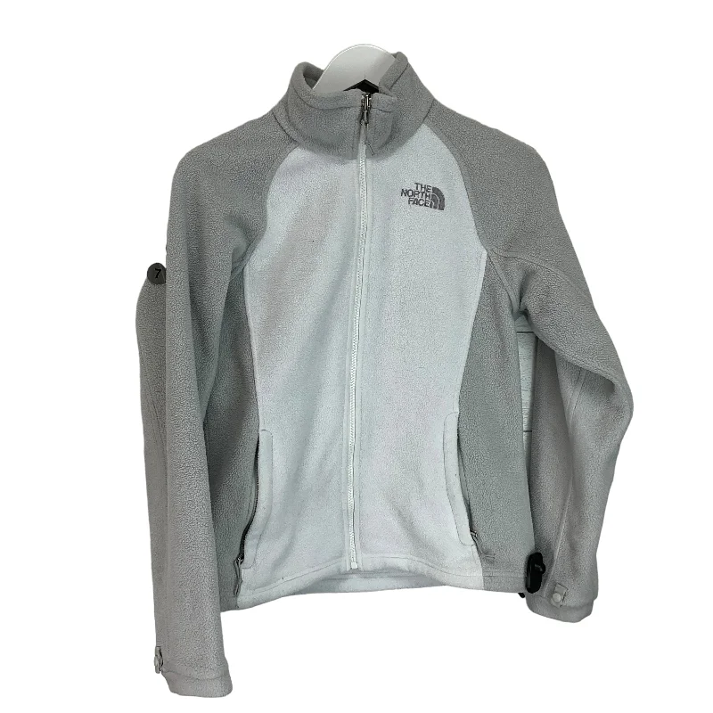 Jacket Designer By The North Face In Grey & White, Size: S