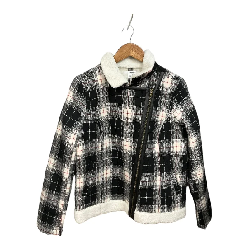 Jacket Faux Fur & Sherpa By Sonoma In Plaid Pattern, Size: M