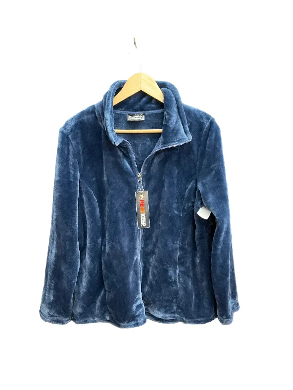 Jacket Fleece By Clothes Mentor In Blue, Size: Xl