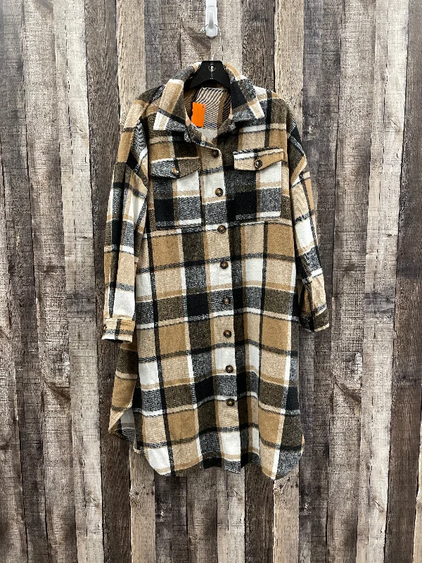 Jacket Shirt By Cmf In Plaid, Size: M