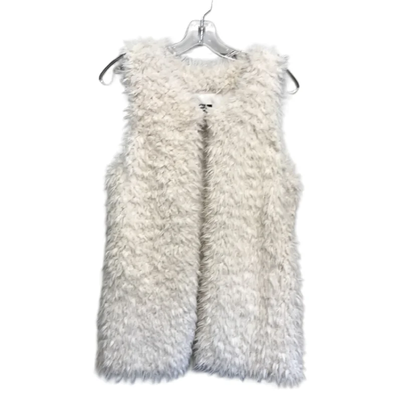 Vest Faux Fur & Sherpa By Inc In Cream, Size: S