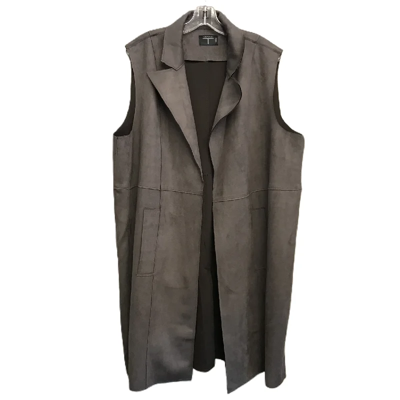 Vest Other By T Tahari In Grey, Size: 1x