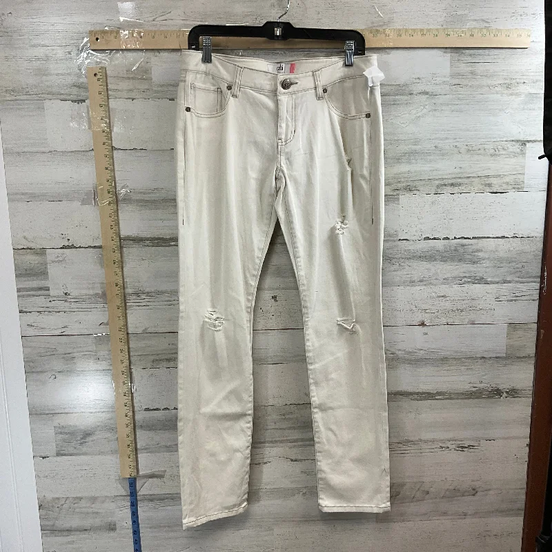 White Denim Jeans Boyfriend Cabi, Size 6