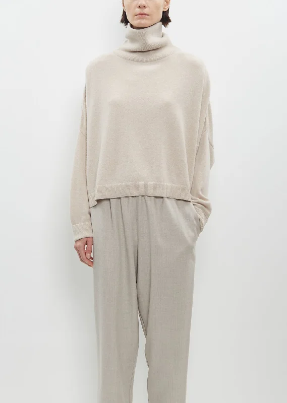 Cashmere T-Neck Chunky Sweater