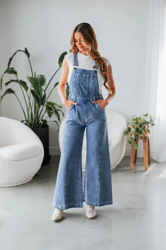 Astrid Denim Flare Overalls