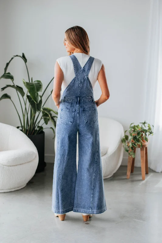 Astrid Denim Flare Overalls