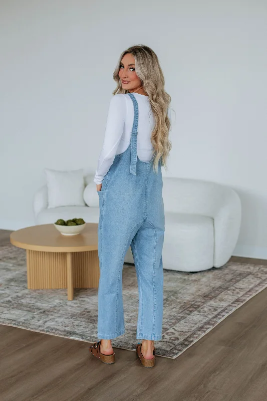 Marlow Denim Overalls - Light Wash