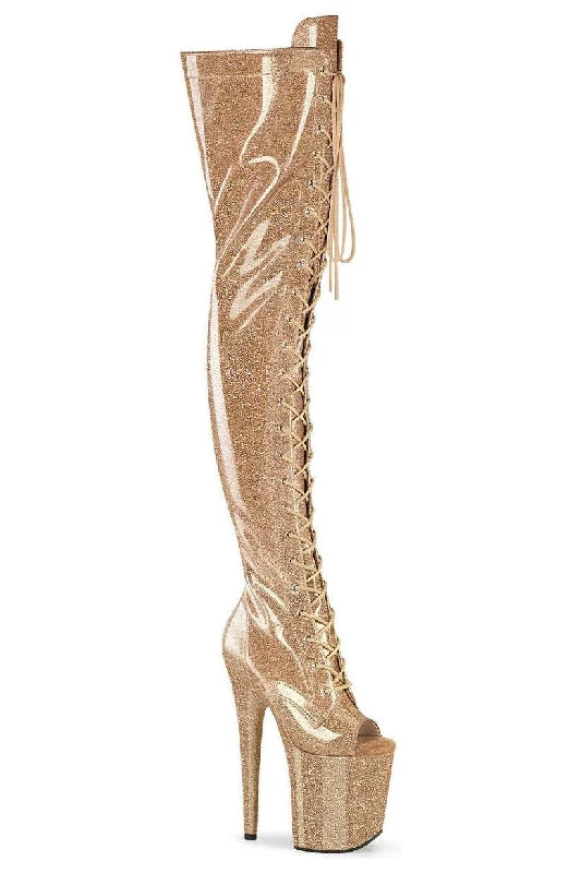 Pleaser FLAMINGO-3021GP Thigh Boot