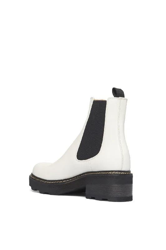 Jil Chelsea Boot in Cream Leather