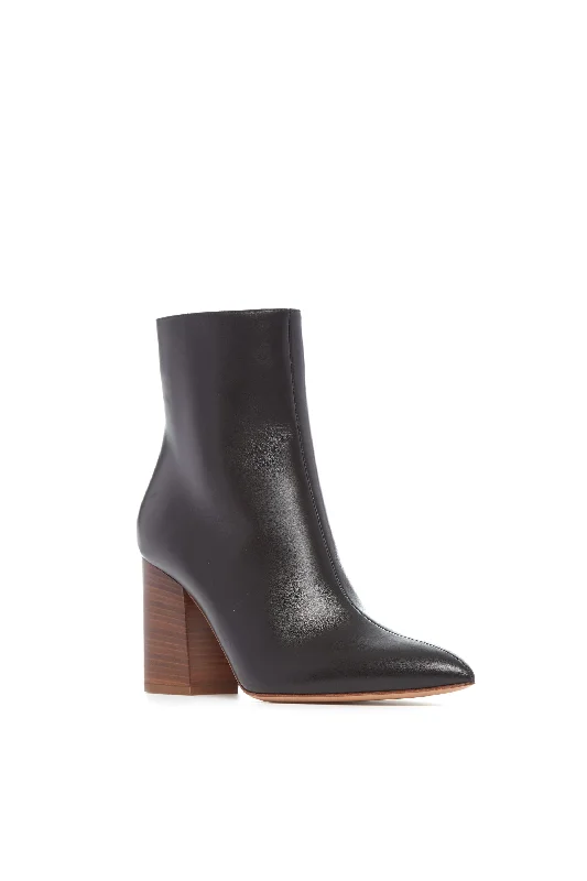 Rio Heeled Boot in Black Leather