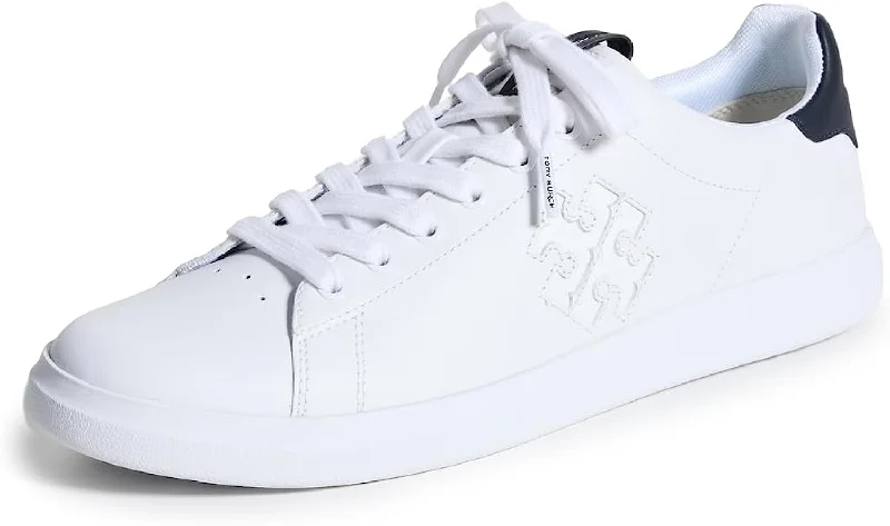 Tory Burch Women's Logo Howell Court Sneakers, White/Perfect Navy