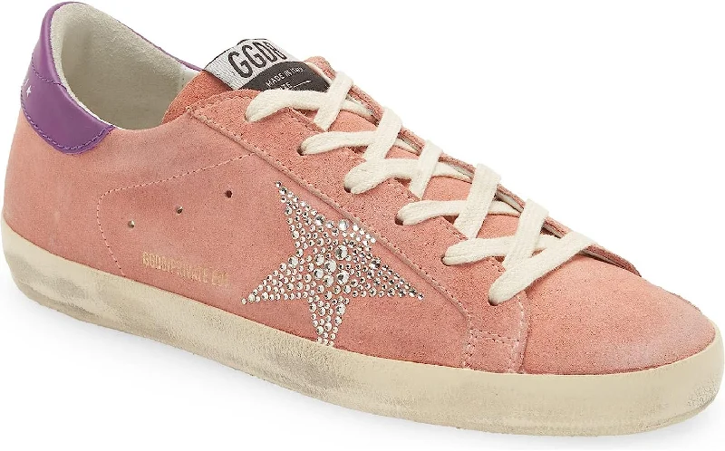 Golden Goose Women's Super Star Pink Suede Leather Sneakers