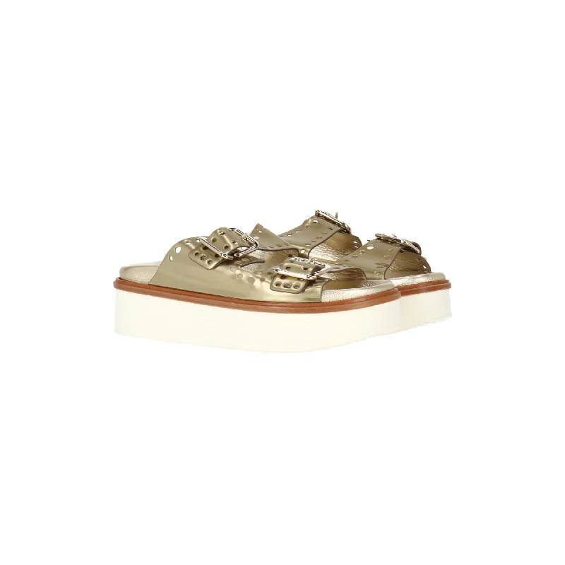 Tod's Womens Gold Sandal