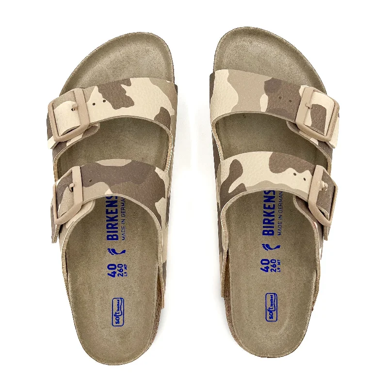 Birkenstock Arizona Slide Sandal (Women) - Desert Soil Sand Camo Birko-Flor