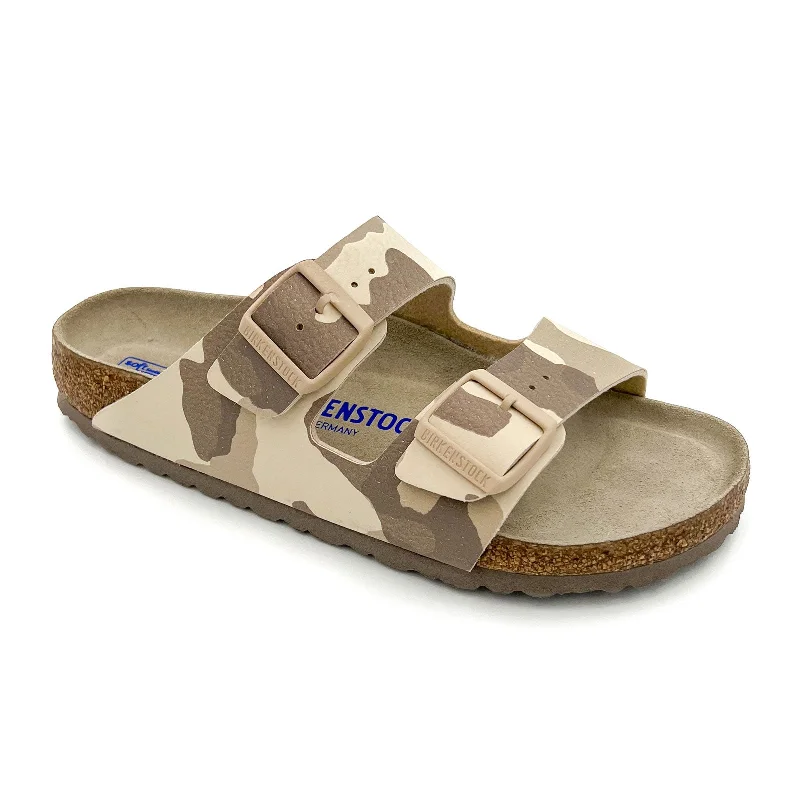 Birkenstock Arizona Slide Sandal (Women) - Desert Soil Sand Camo Birko-Flor