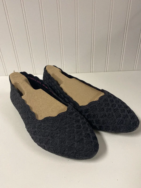 Black Shoes Flats Skechers, Size 8