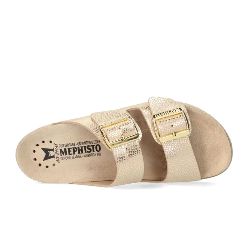 Mephisto Hester Slide Sandal (Women) - Light Sand Havana