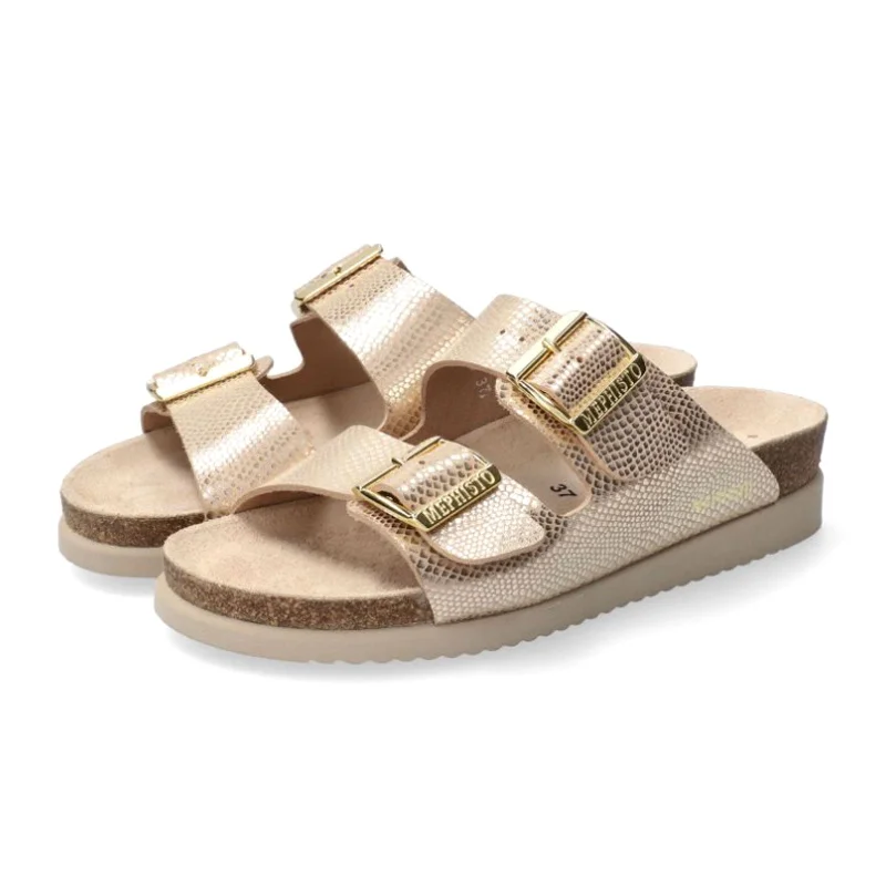 Mephisto Hester Slide Sandal (Women) - Light Sand Havana