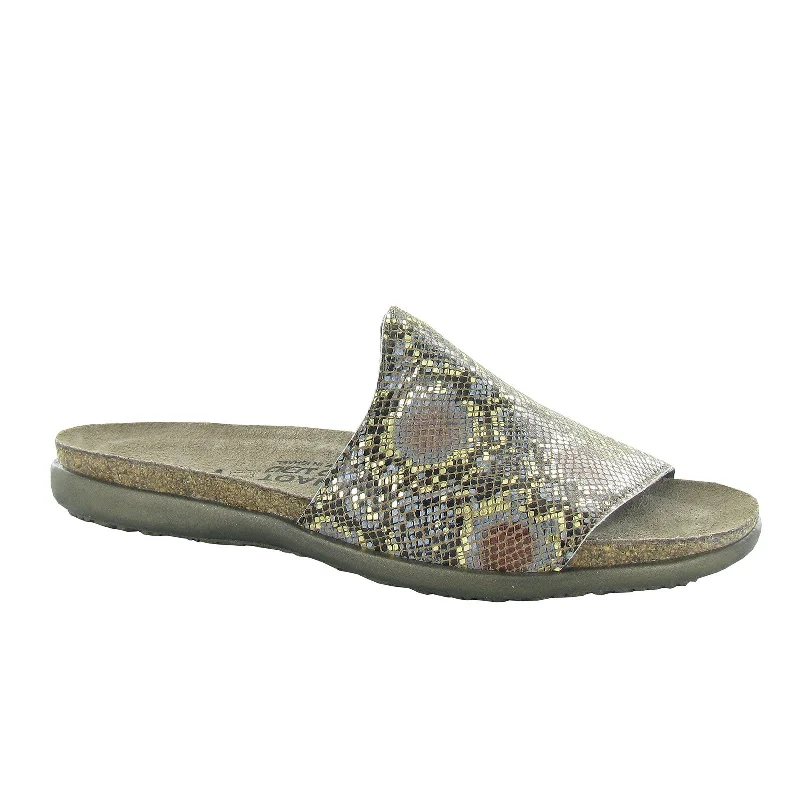 Naot Skylar Slide Sandal (Women) - Golden Python Leather