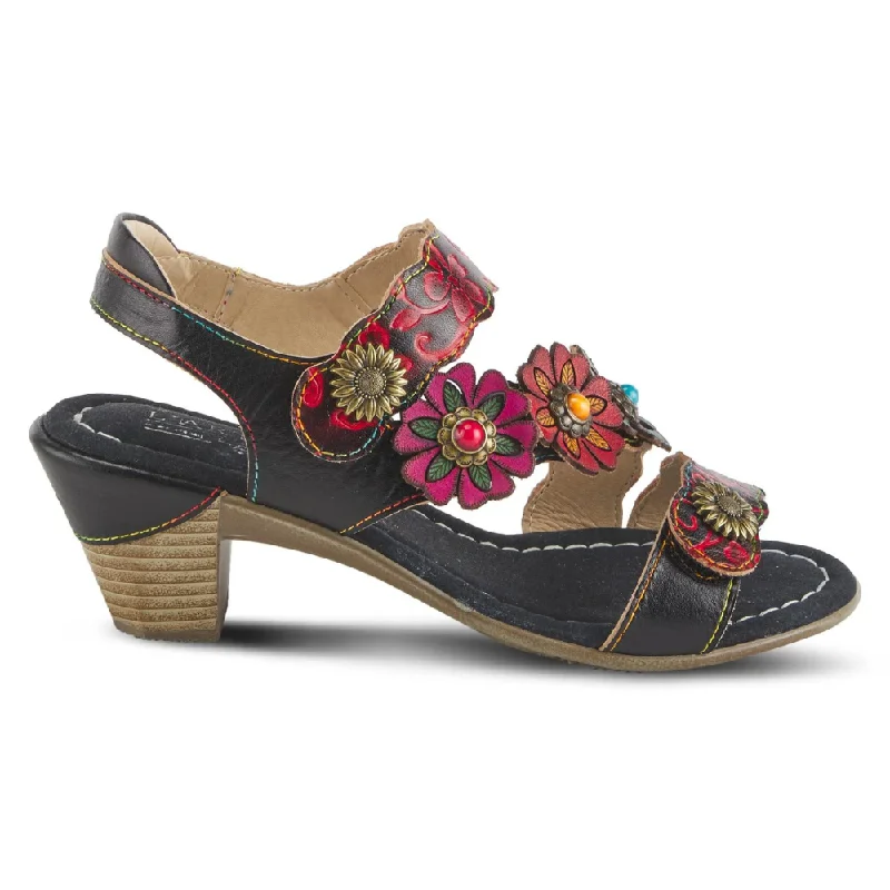 L'Artiste By Spring Step Aromas Sandal Black Multi Leather (Women's)