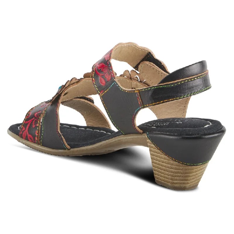 L'Artiste By Spring Step Aromas Sandal Black Multi Leather (Women's)